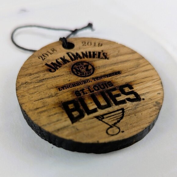 St. Louis Blues Jack Daniel's Wooden Hang Tag Ornament - Picture 3 of 4